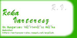 reka varteresz business card